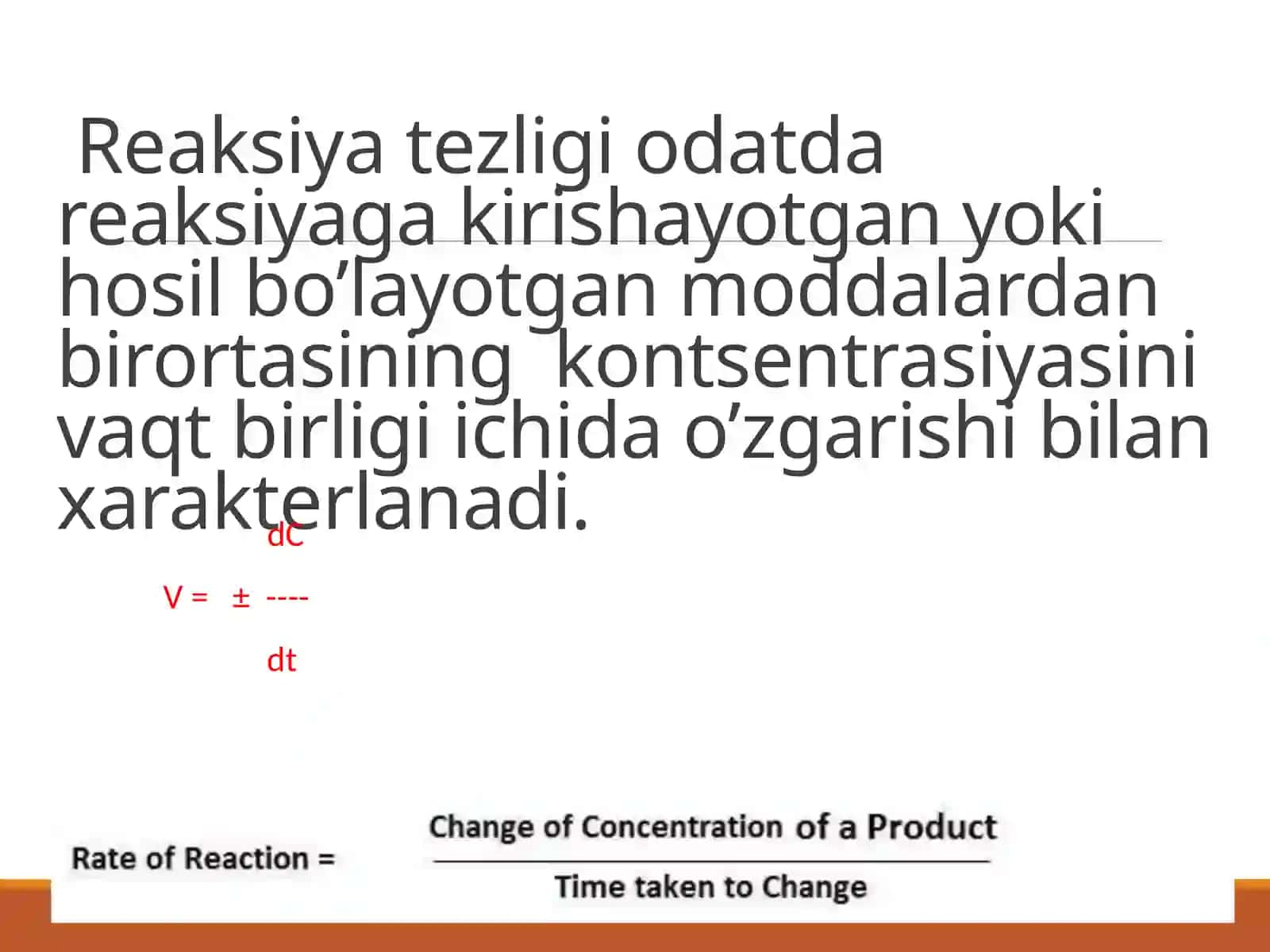 Kimyoviy reaksiyalar tezligi 3