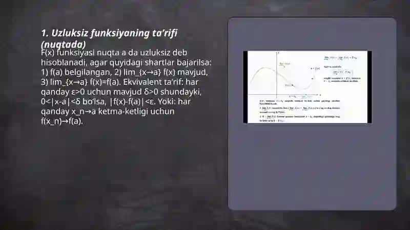 Uzluksiz funksiya va uning xossalari 3