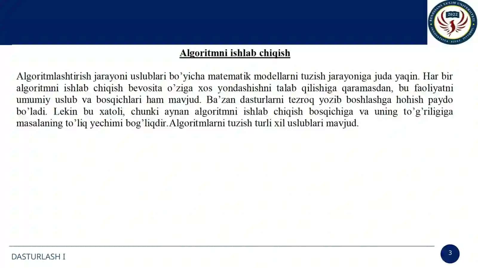 Algoritmlar nazariyasi 3