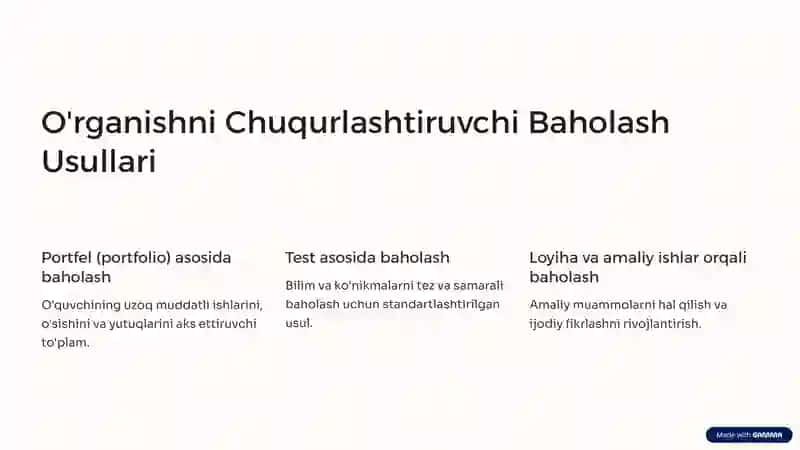 Ta'limda Baholashning Zamonaviy Tendensiyalari 3