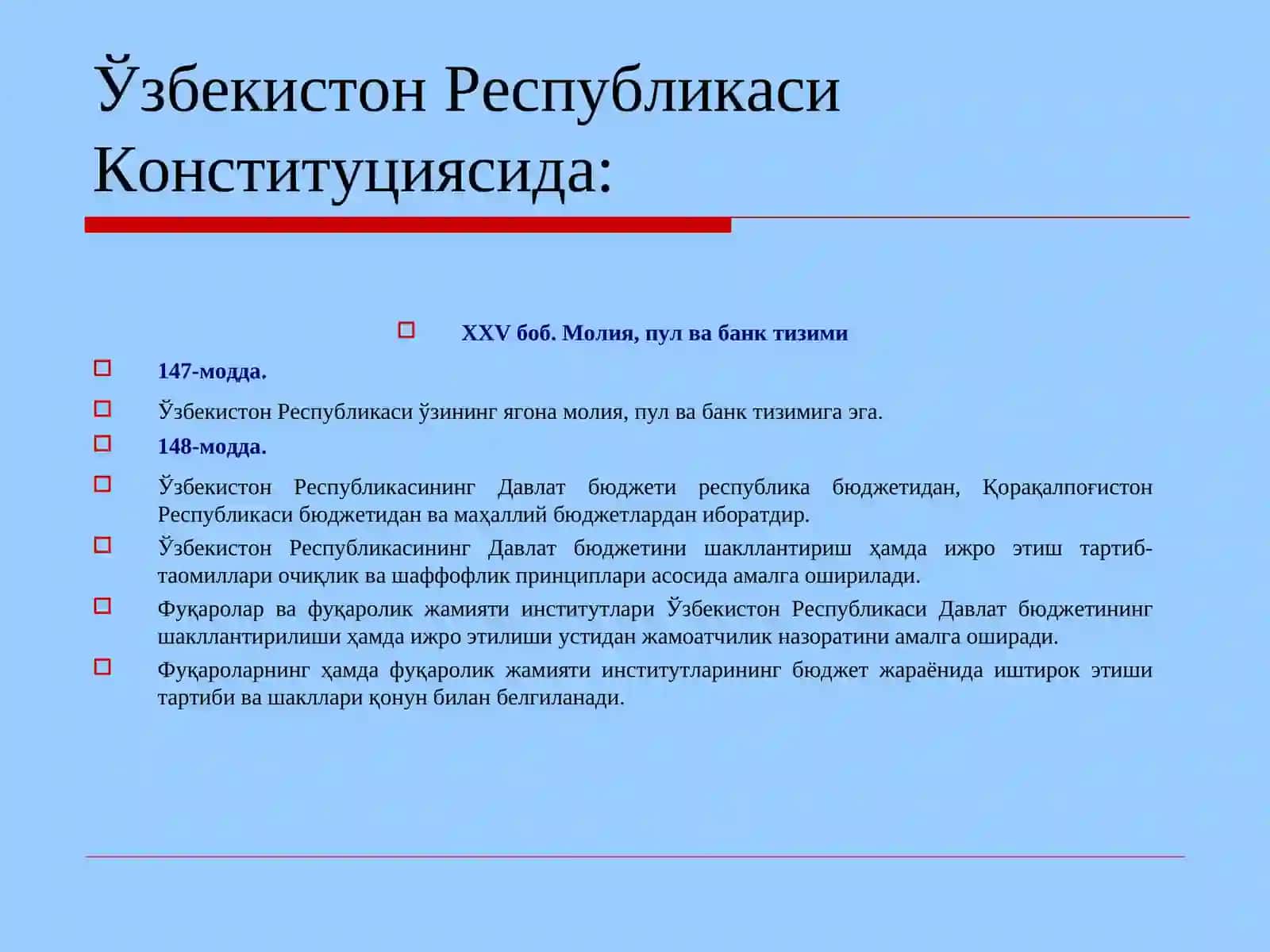 Молия тизимини ташкил этиш 3