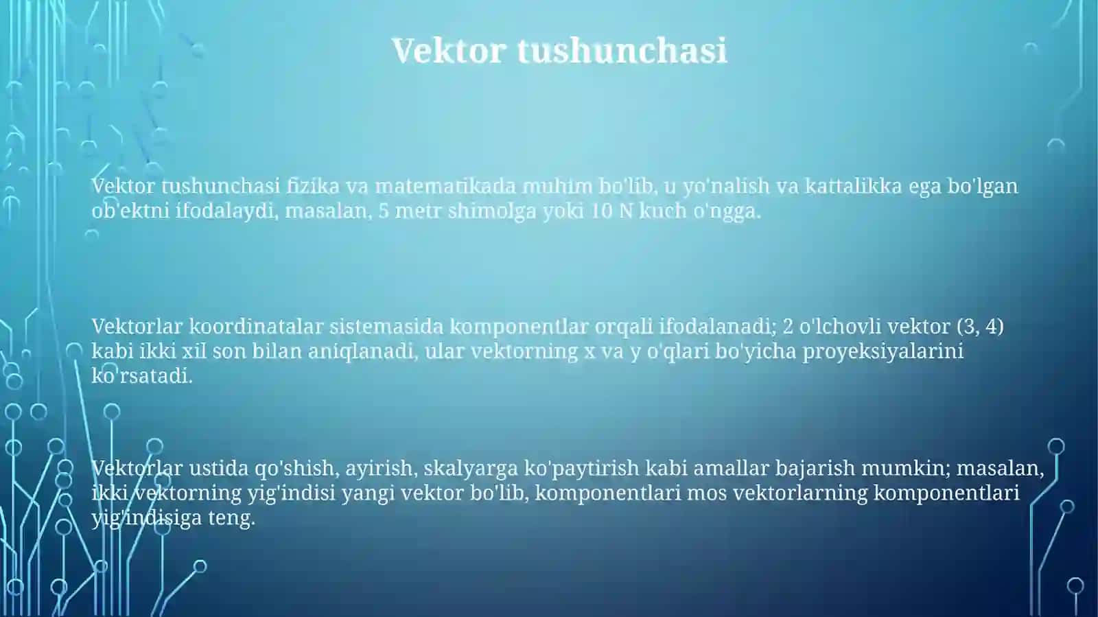 Vektor tushunchasi 3