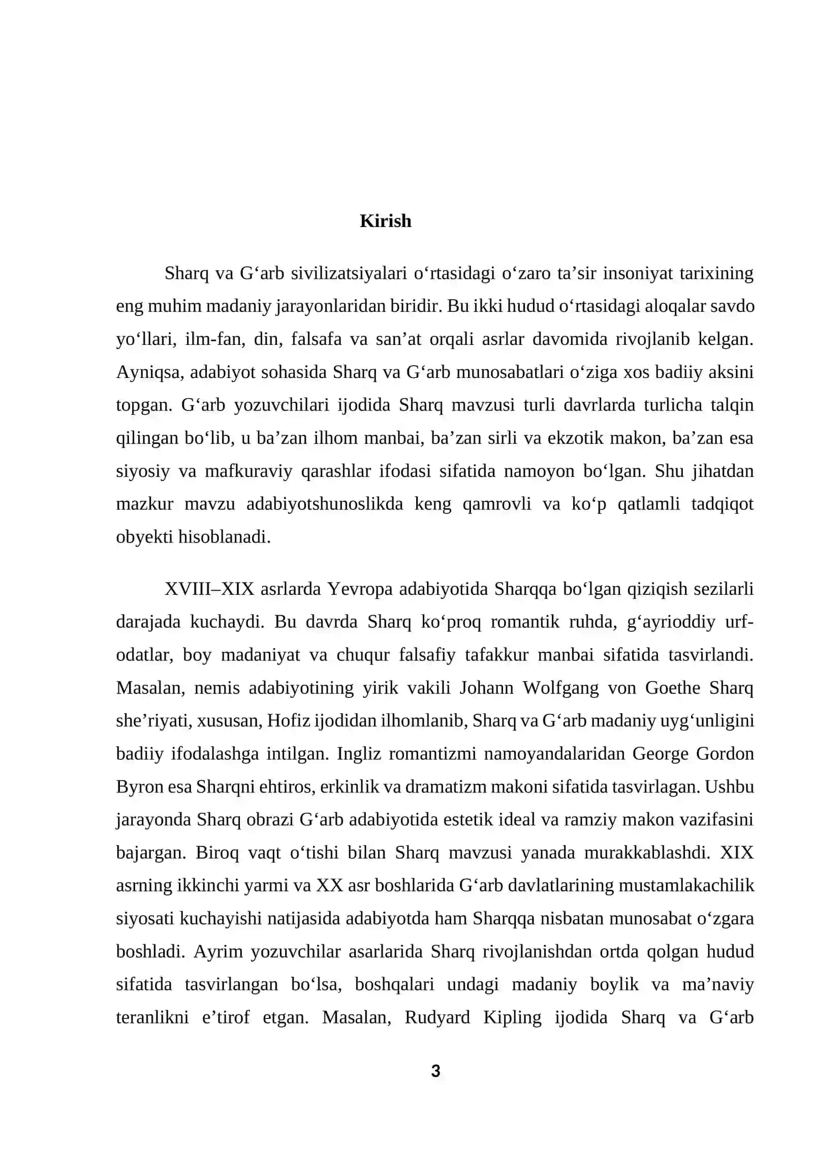 Gʻarb yozuvchilari ijodida Sharq mavzusi 3