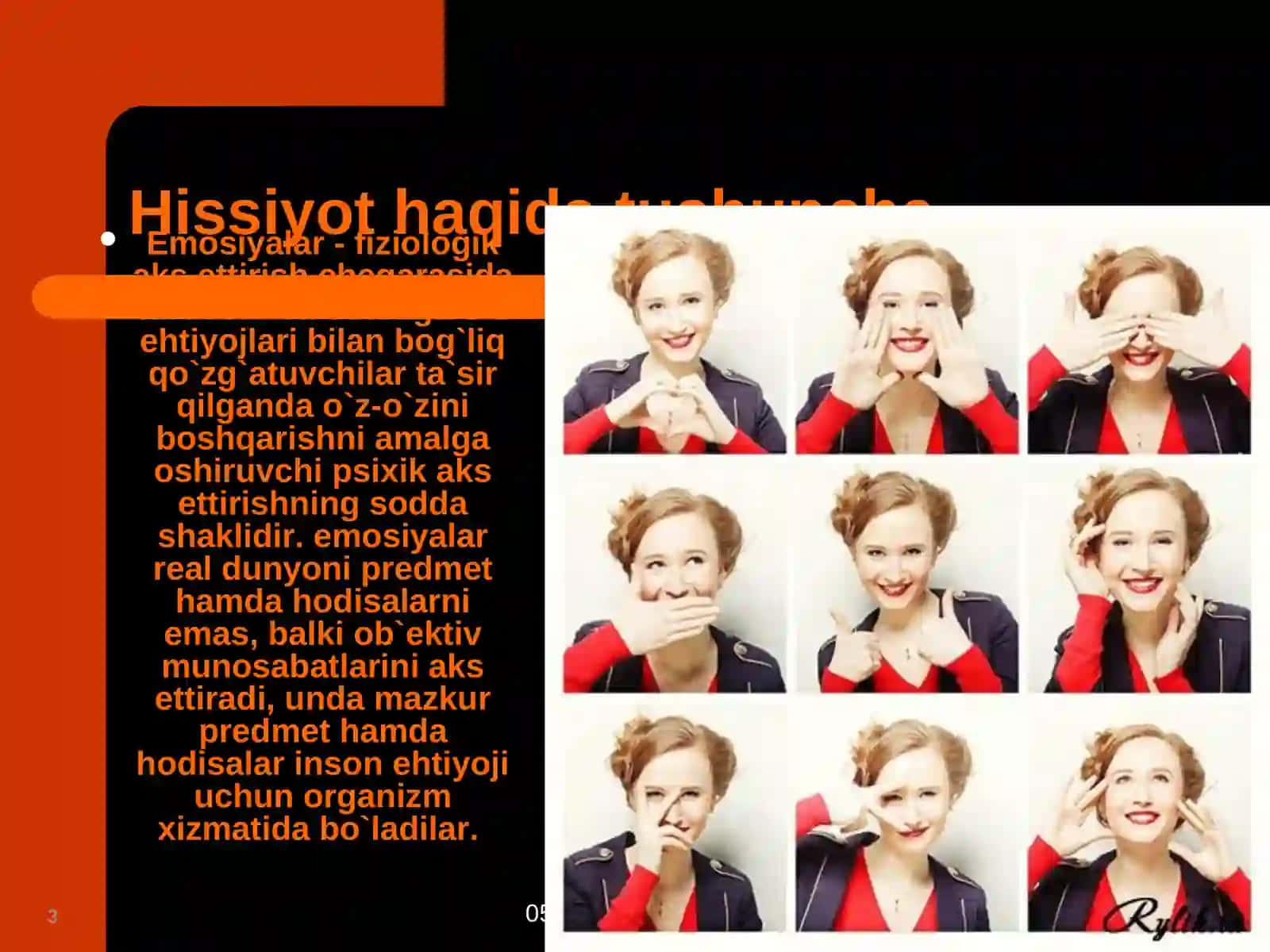 Hissiyotlar ekspressiv tomoni 3