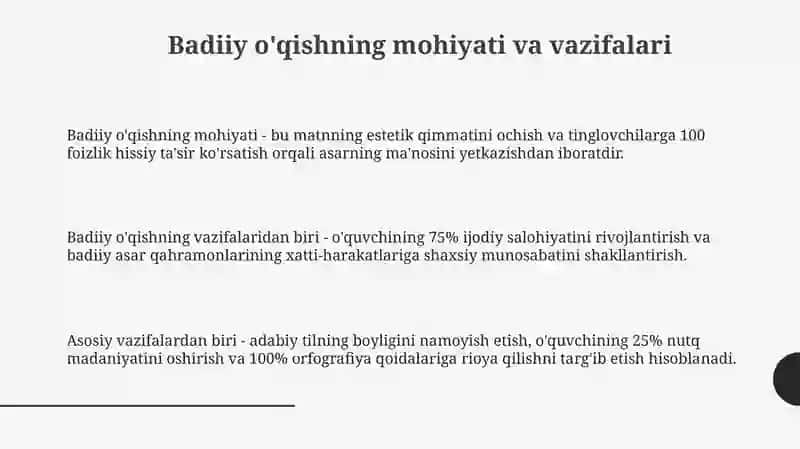 Badiiy oʻqish vositalari 3