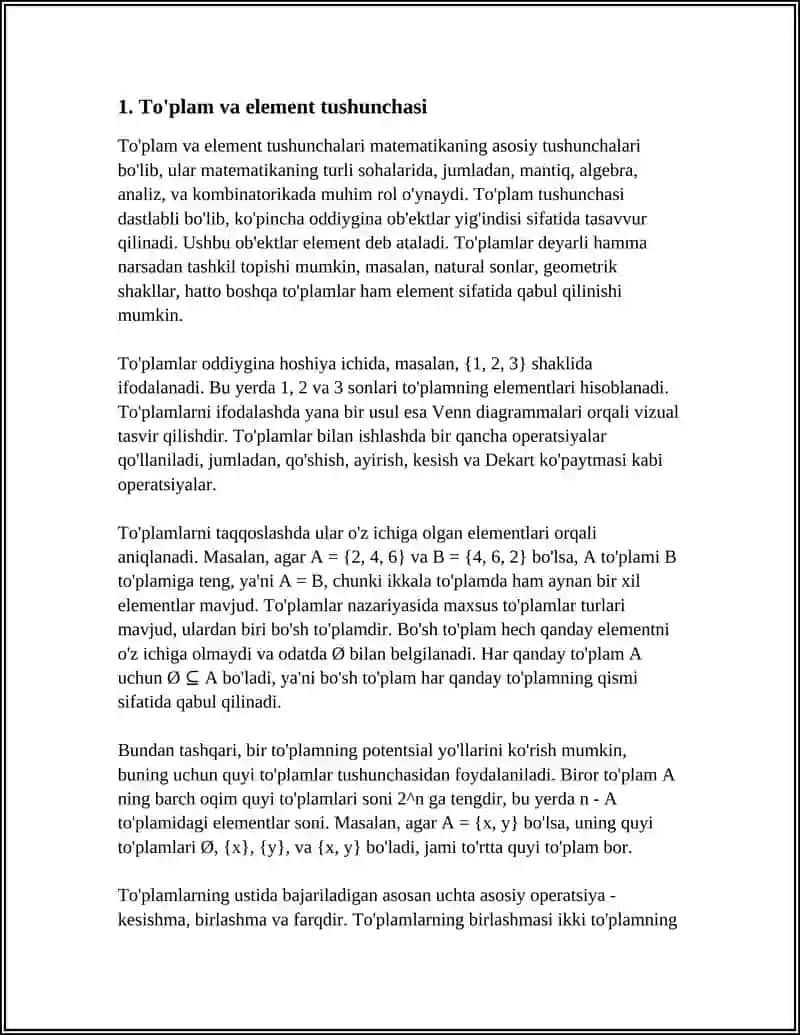 TOʻPLAMLAR VA ULARNI USTIDA AMALLAR 3