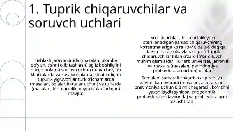 Oģiz bòshliģi gigeynasining maxsus vositalari 3