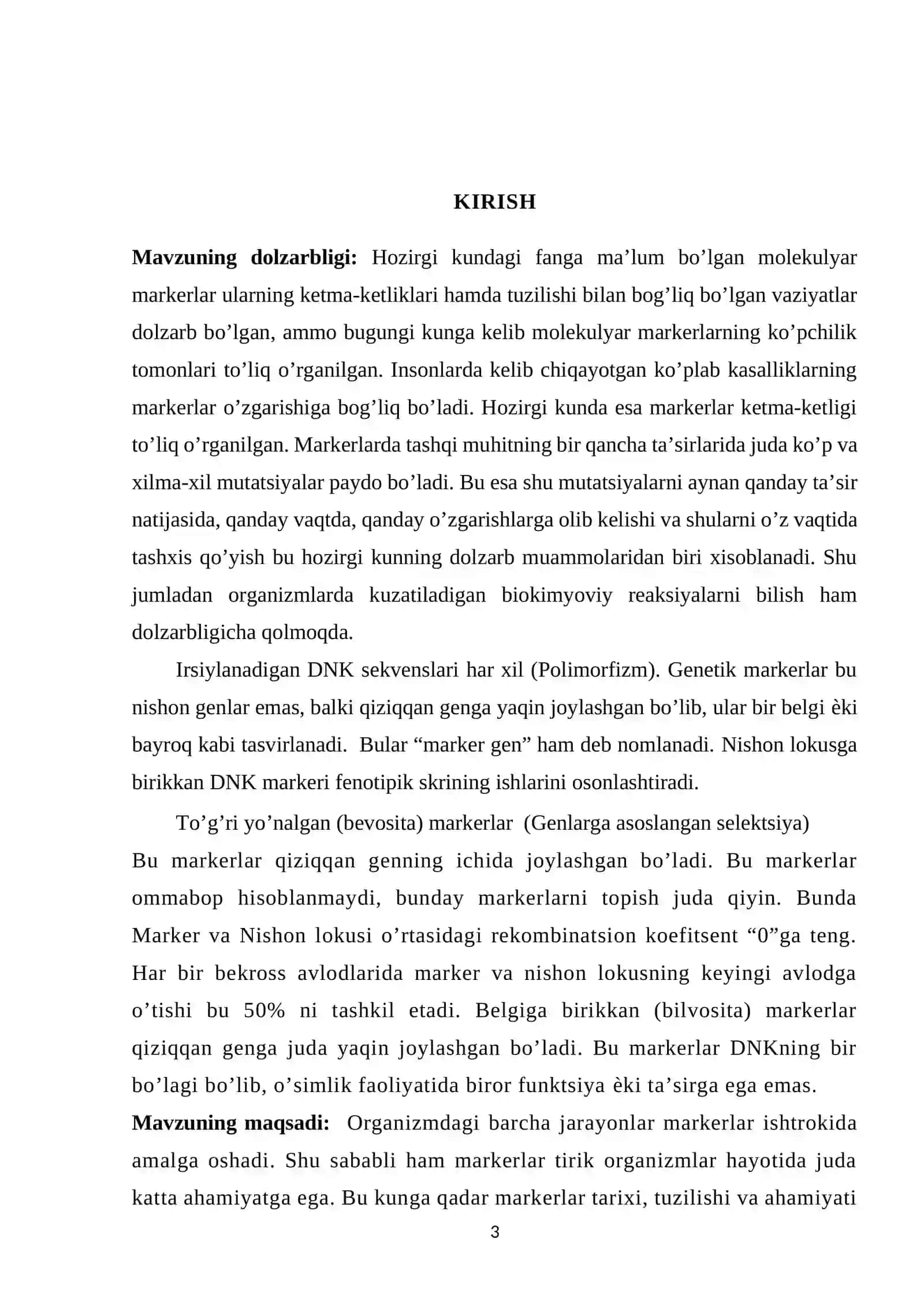 Molekular markerlar va ularning amaliyotda qo'llanilishi 3