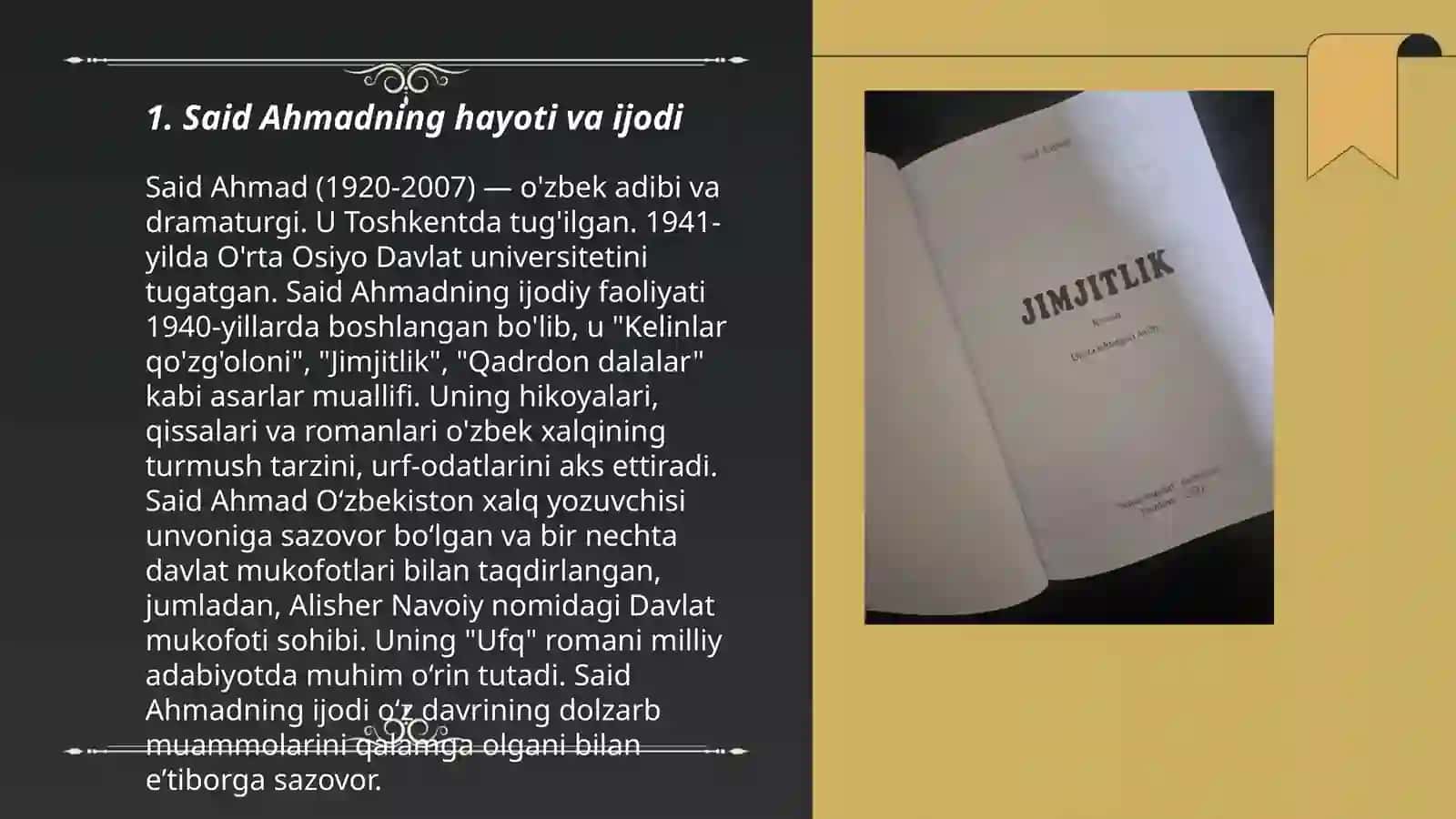 Said Ahmadning jimjitlik asari 3