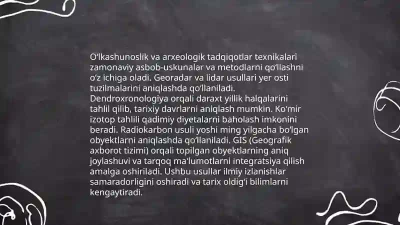 Oʻlkashunoslikning arxeologik roli manbalar bilan ishlash 3