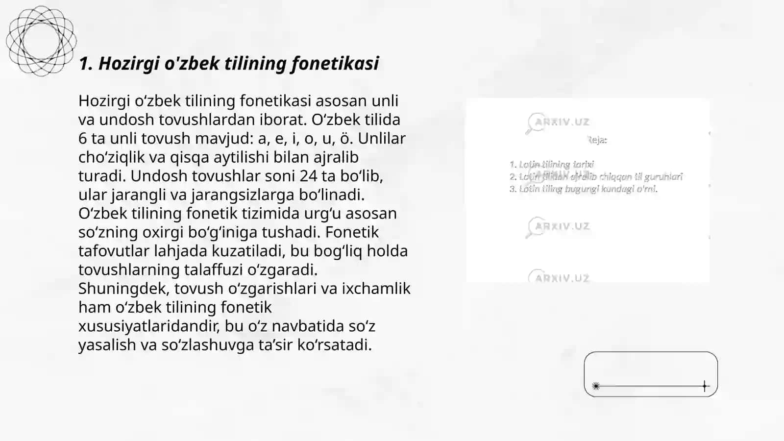 Hozirgi ona tiling fonemalari 3