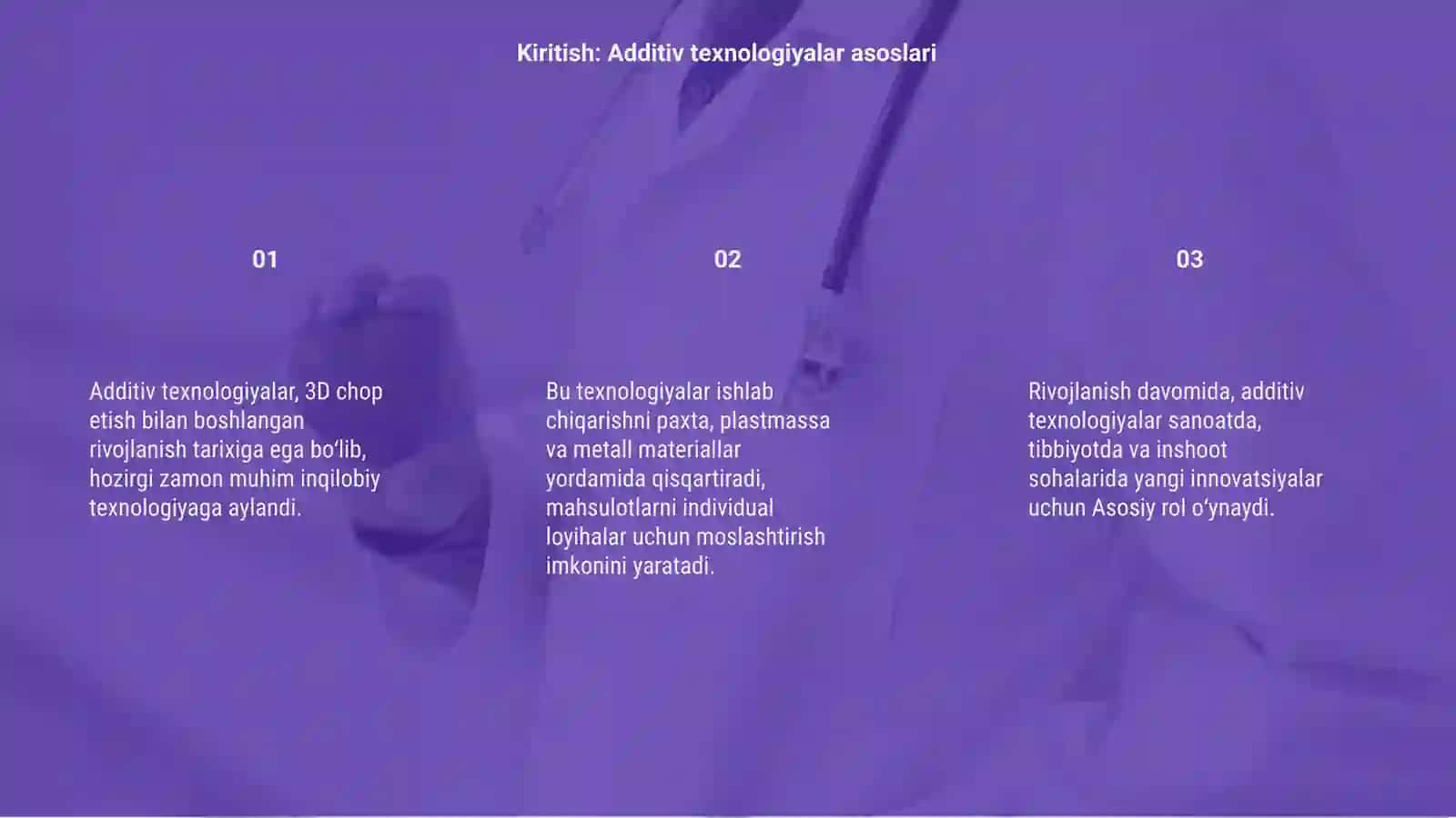 Additiv texnologiyalar tarixi va rivojlanishi 3