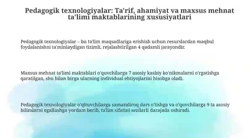 Pedagogik texnologiyalar 3