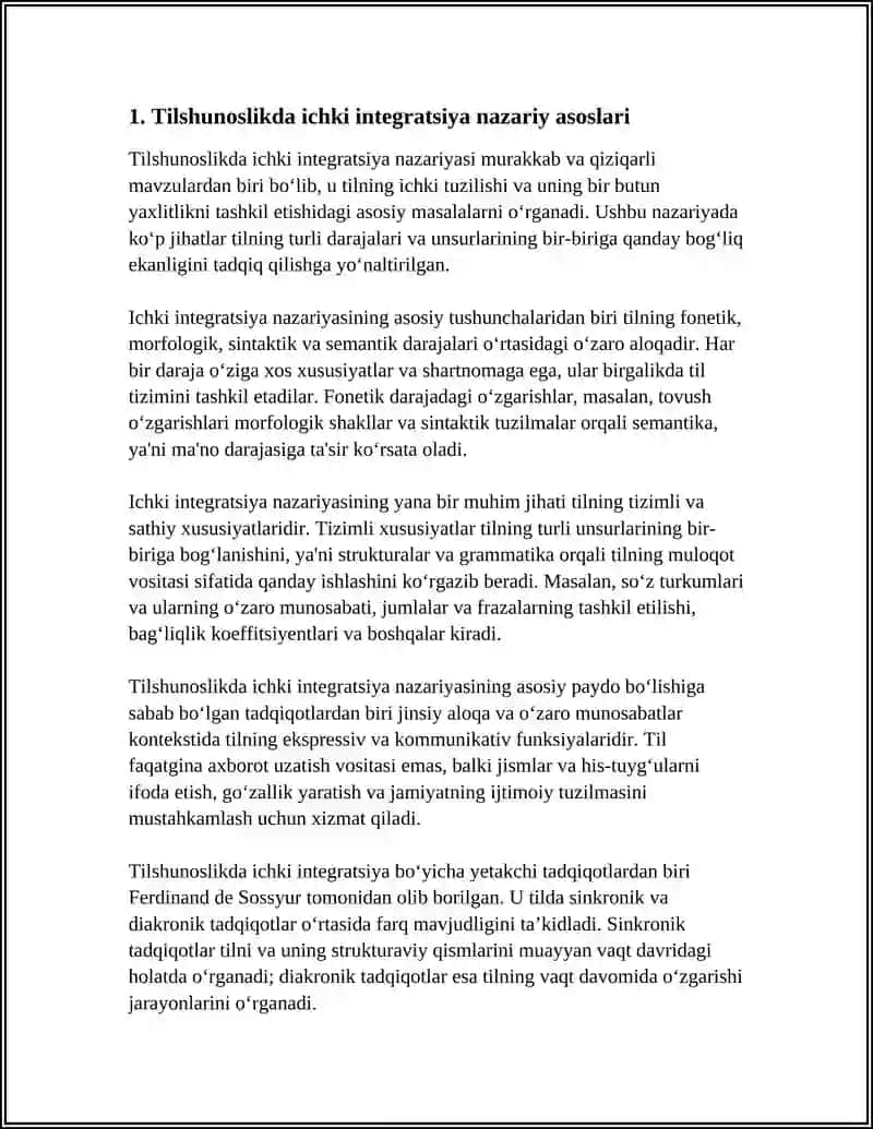 TILSHUNOSLIK MASALALARINI O'RGANISHDA ICHKI INTEGRATSIYA 3