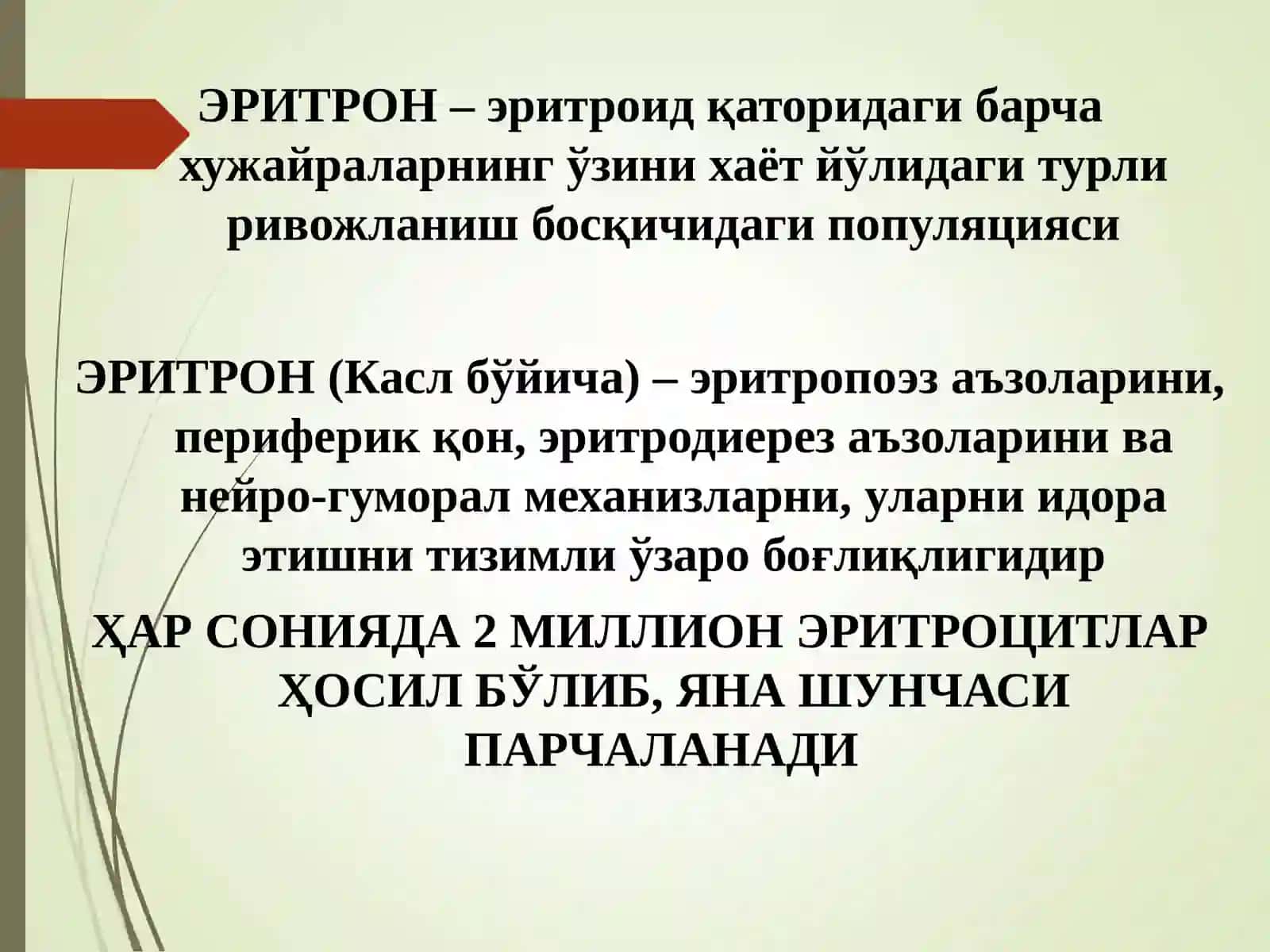 ҚИЗИЛ ҚОНПАТОФИЗИОЛОГИЯСИ 3