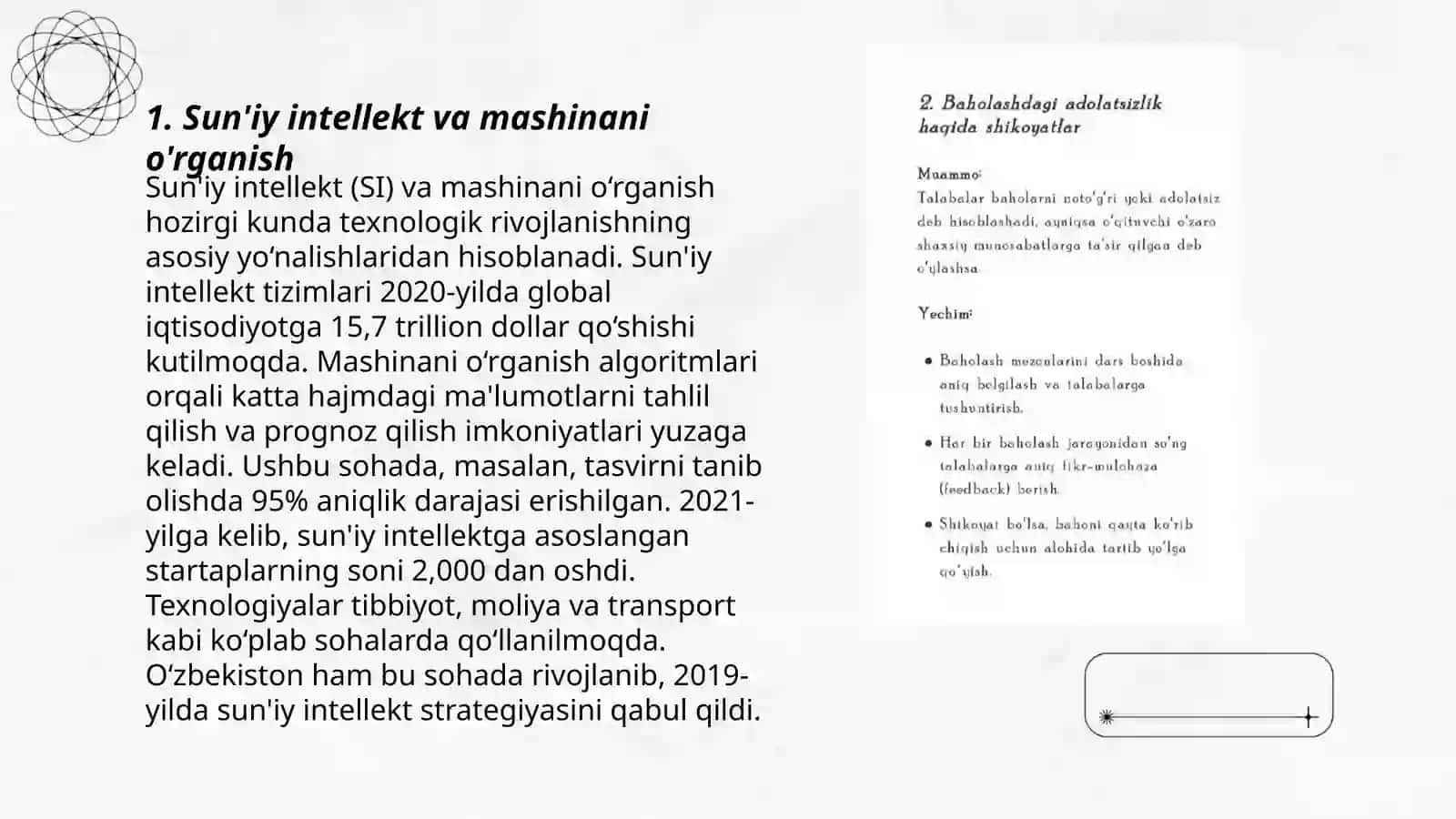 Sun'iy intellekt va mashinani o'rganish 3