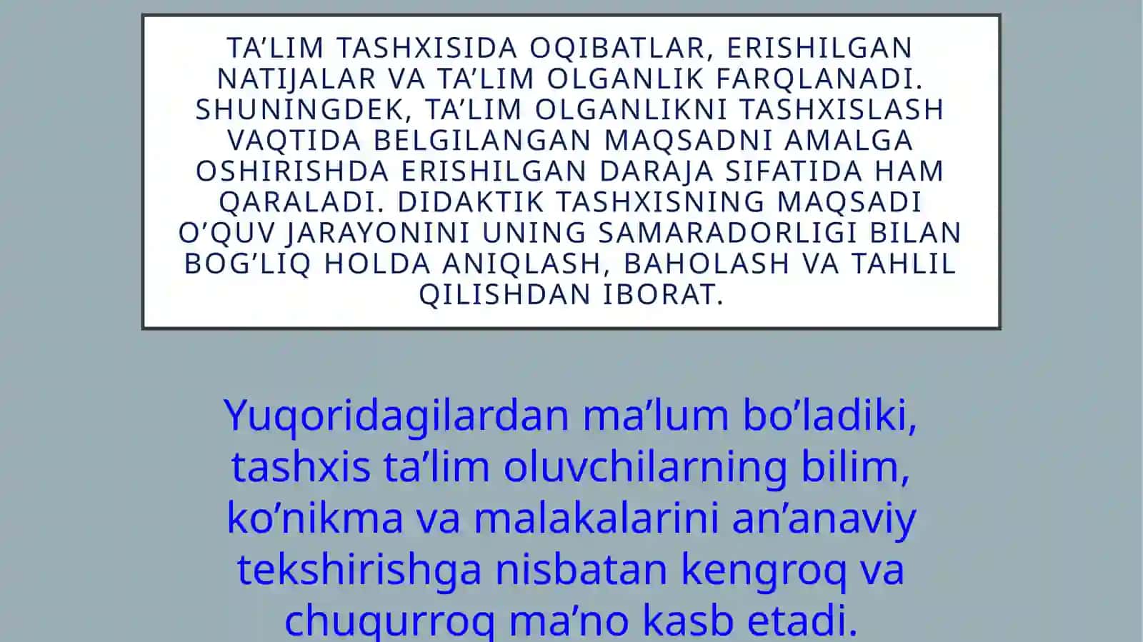 Ta’limni Tashxis Etish 3