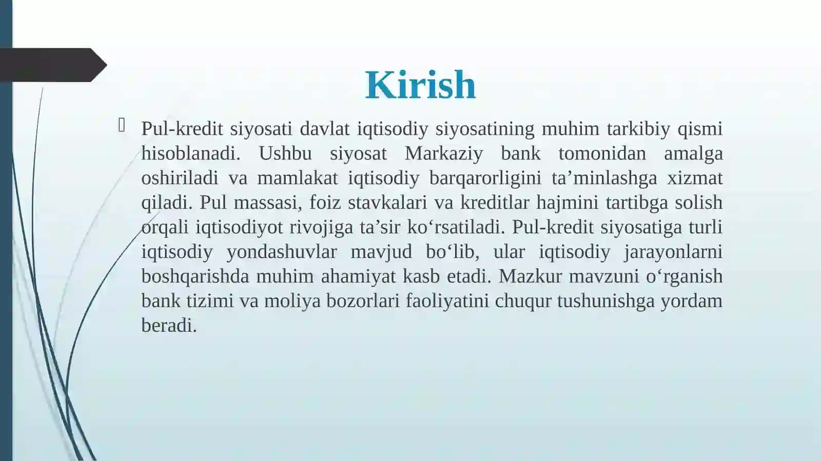 Pul-kredit siyosatiga yondashuvlar 3