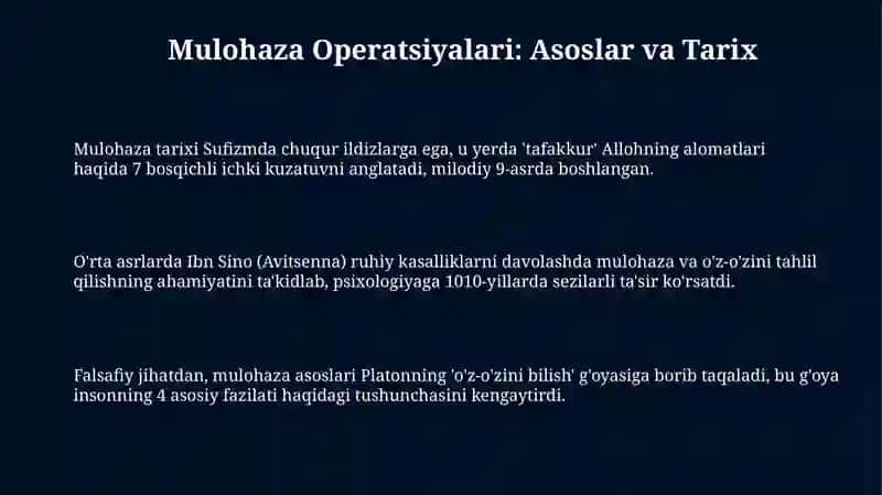 Tafakkur Operatsiyalari 3