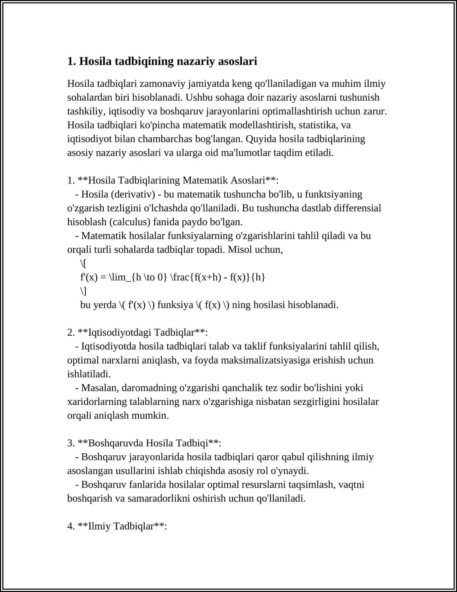HOSILA TADBIQI 3
