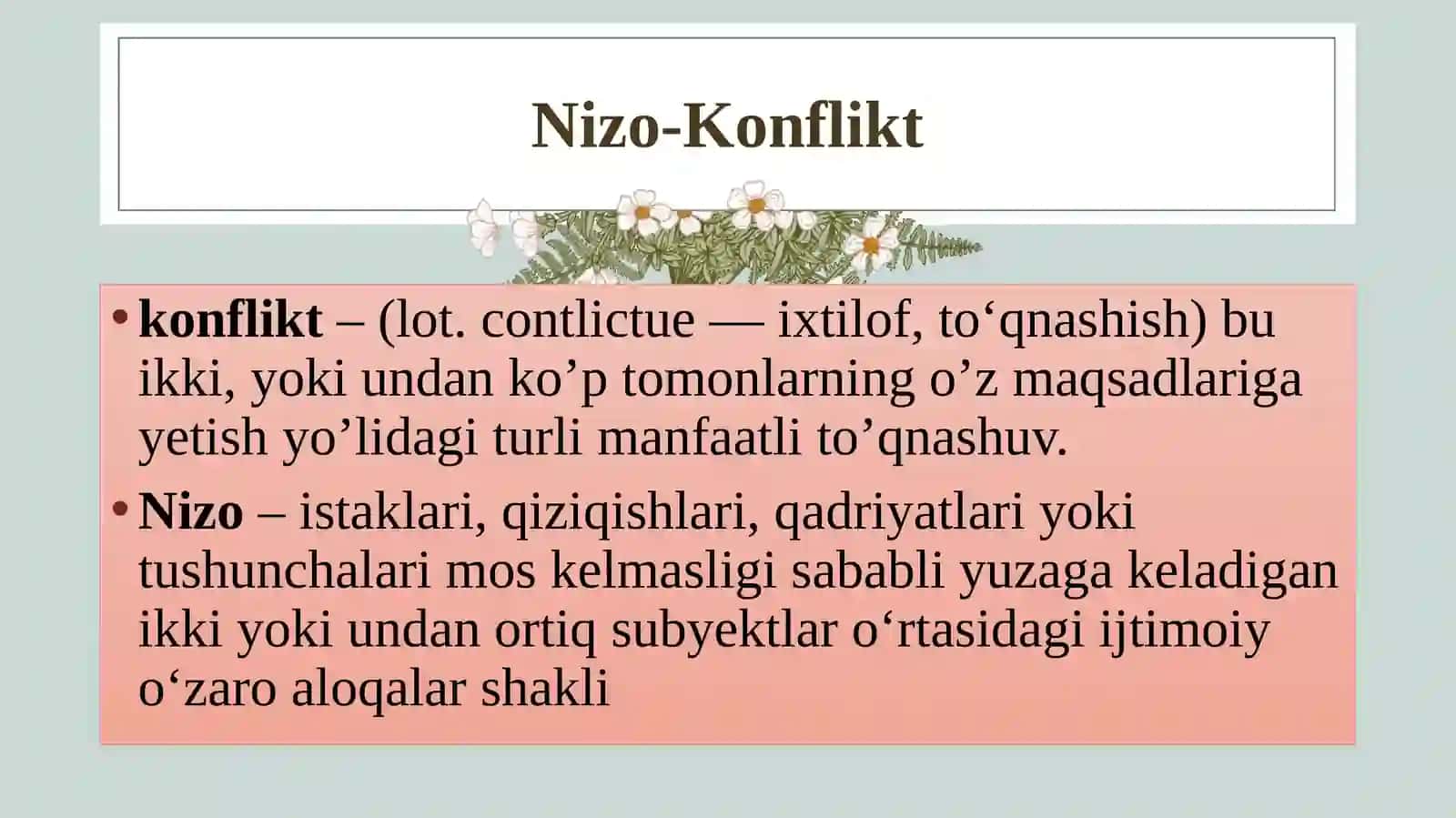 Nizolar psixologiyasi 3