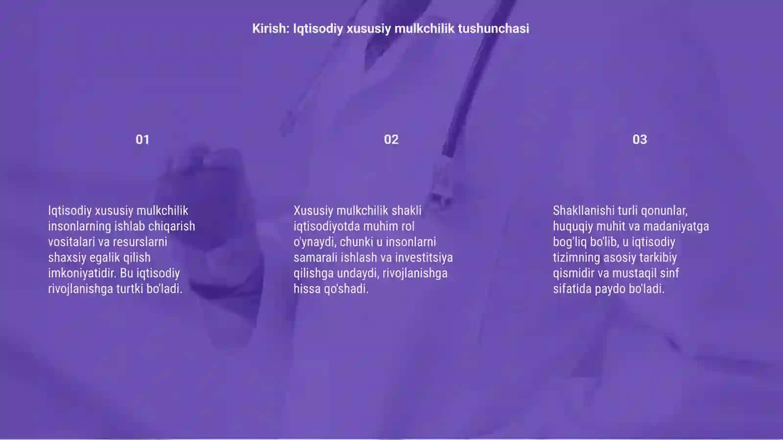 Iqtisodiy xususiy mulkchilikning shakillanish 3