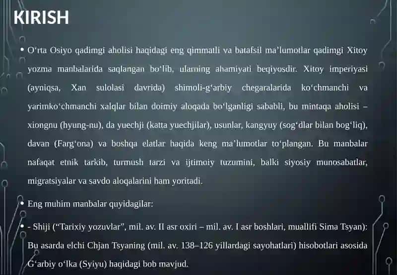 O‘rta Osiyoning qadimgi aholisi haqida Xitoy manbalari 3