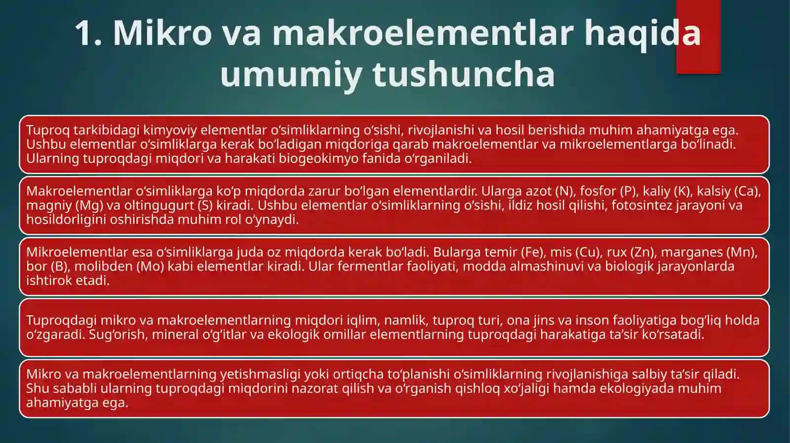 Sug‘oriladigan tuproqlarda mikro va makro elementlar biogeokimyosi 3