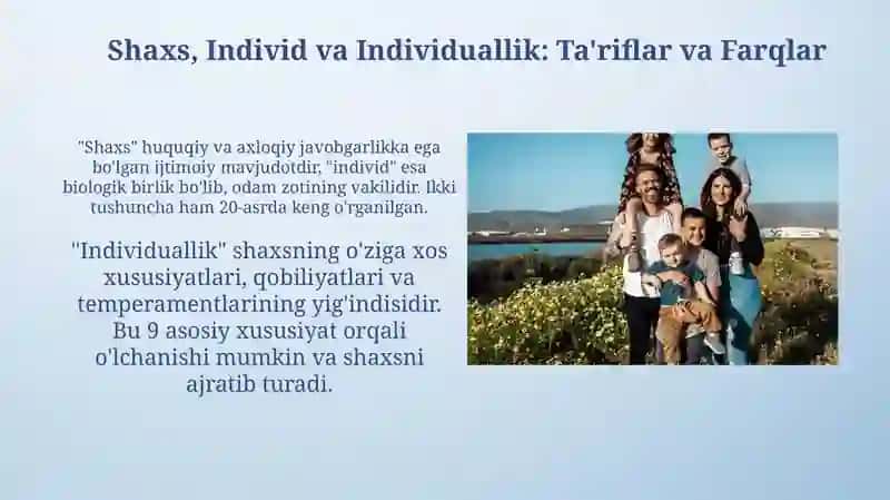 Individ shaxs individuallik tushunchalar 3