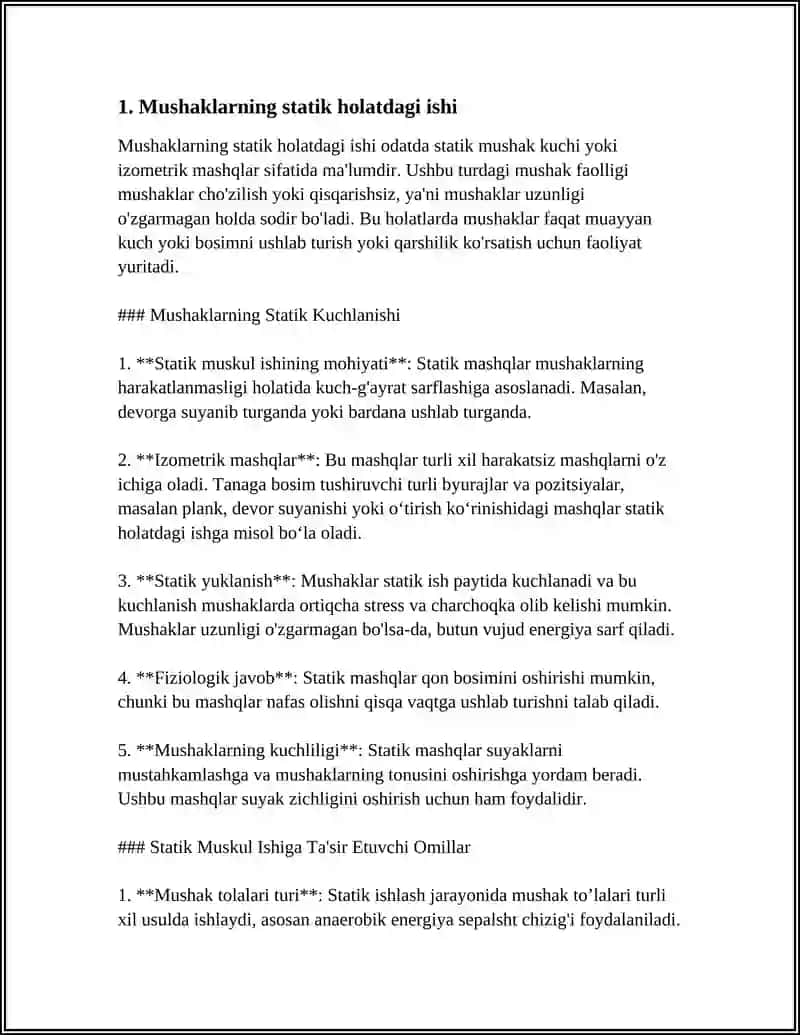 MUSKULLARNING STATIK VA DINAMIK XOLATLARDA BAJARADIGAN ISH TURLARI 3