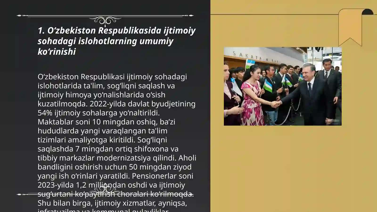 O‘ZBEKISTON RESPUBLIKASIDA IJTIMOIY SOHADAGI ISLOHOTLAR 3