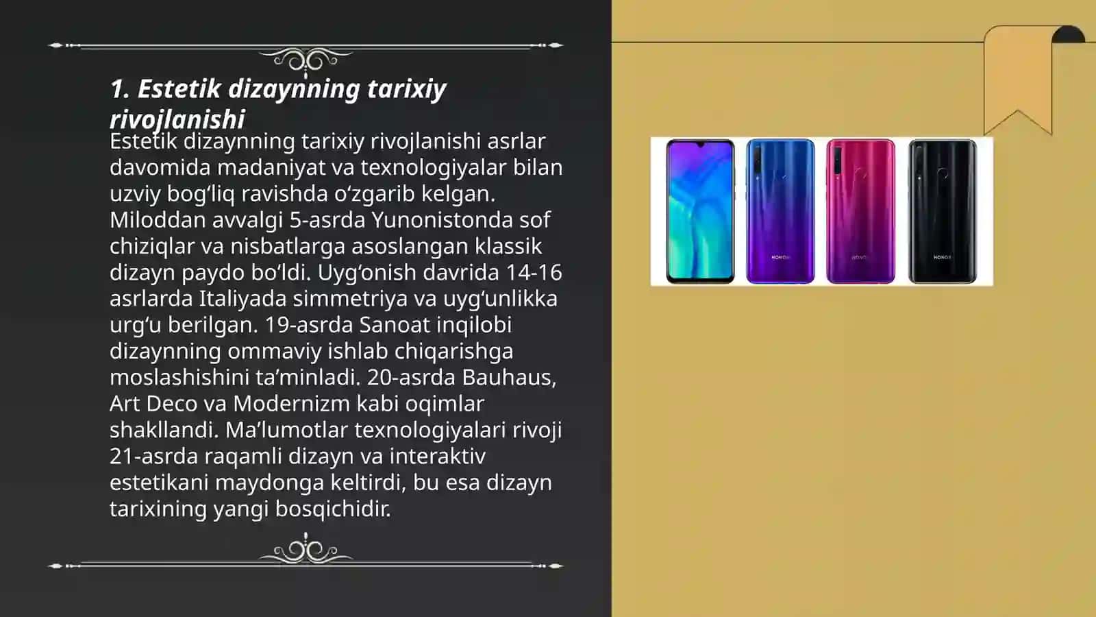 Estetik dizaynning tarixiy rivojlanishi 3