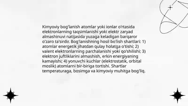 Kimyoviy boğlanishning hosil bo'l 3