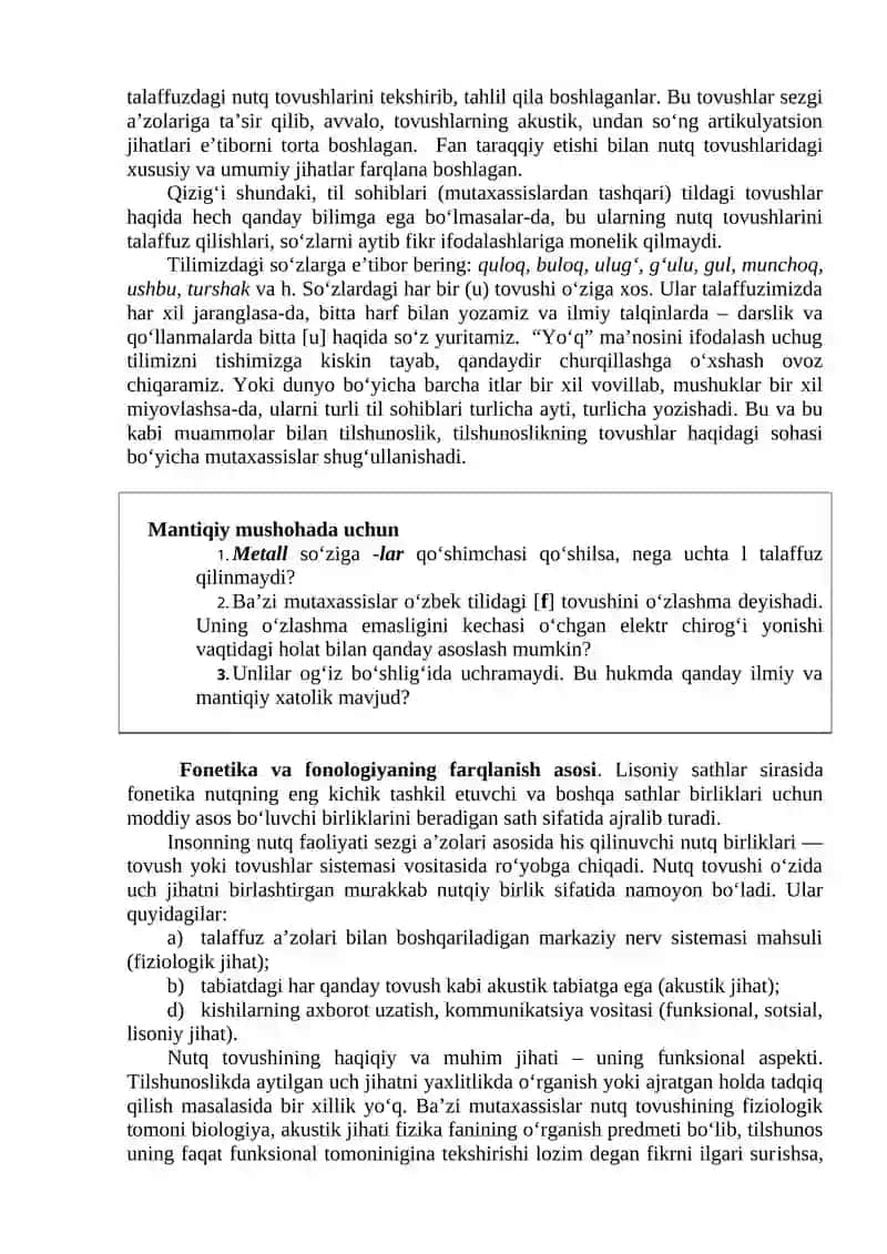 HOZIRGI O‘ZBEK ADABIY TILI FONOLOGIYASI 3