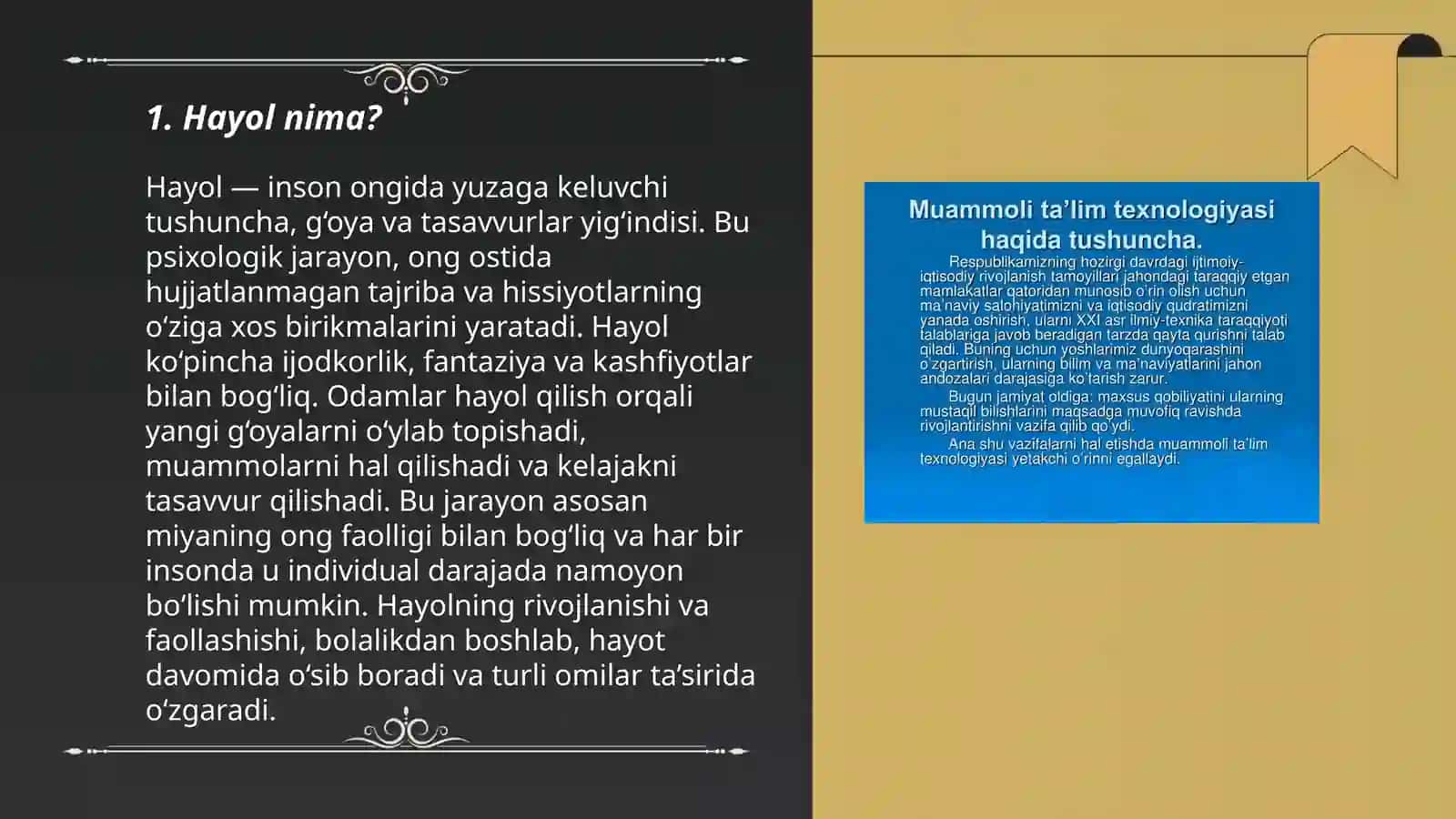 Hayol haqida tushuncha 3