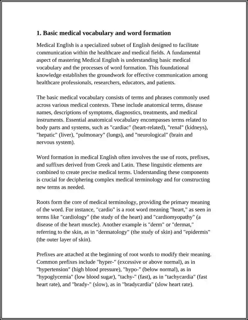 INTRODUCTION TO MEDICAL ENGLISH 3