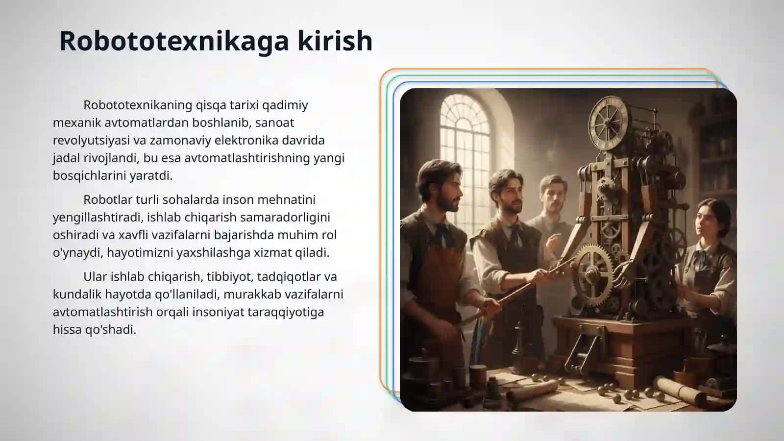 Robotlarni óziga xos jihatlari 3