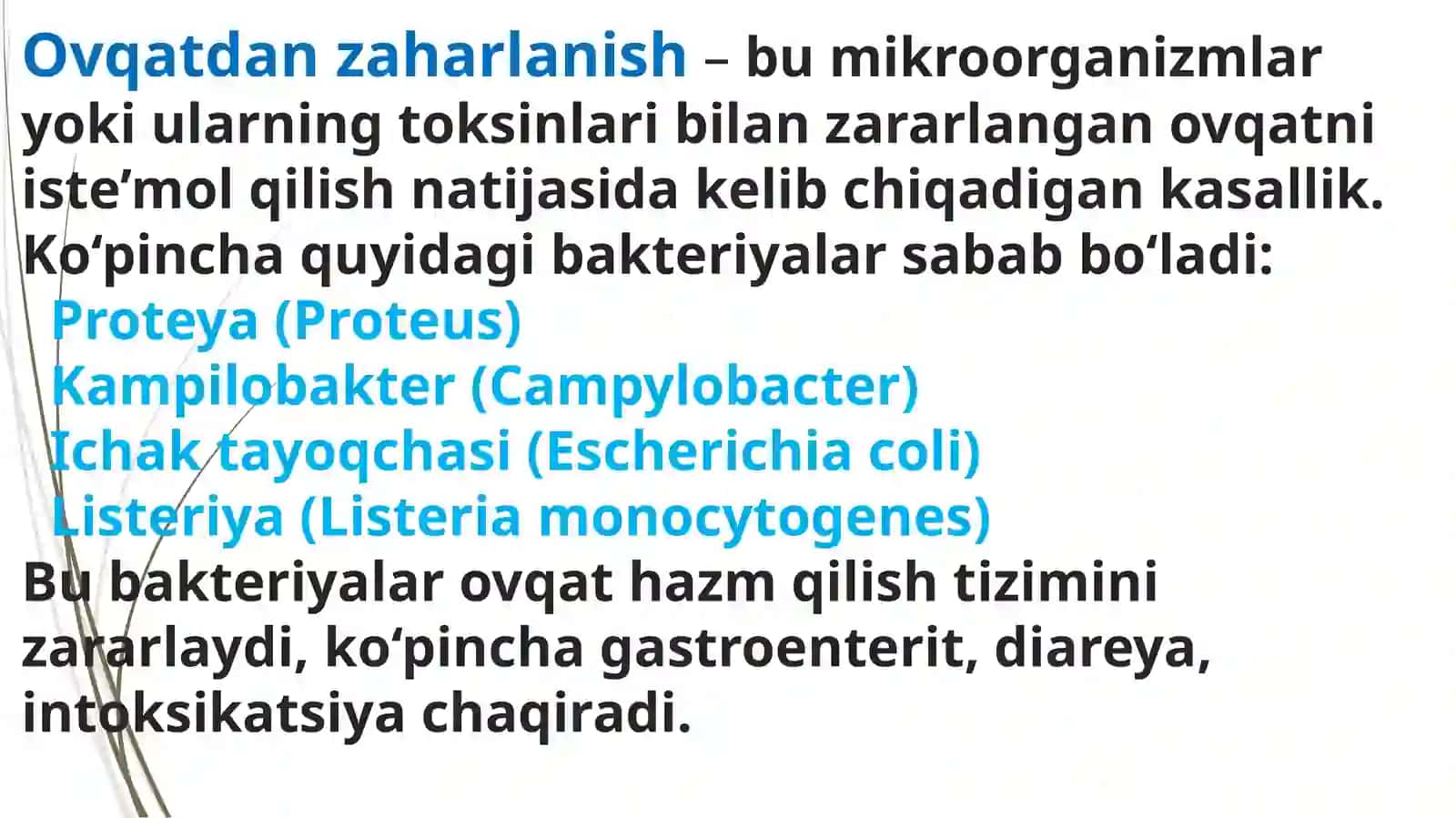 Ovqatdan zaxarlanish kasalliklari 3