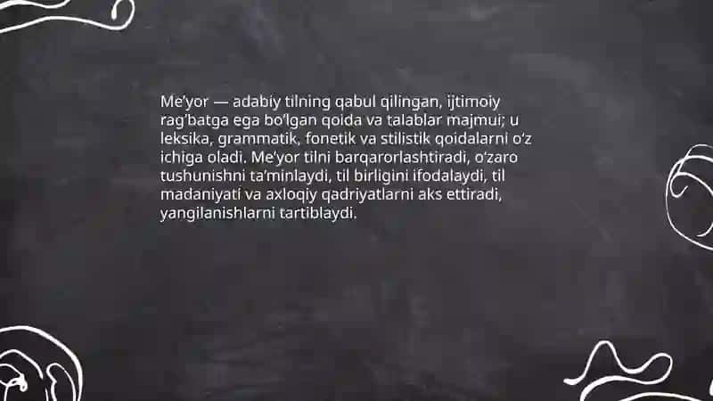 Me’yor Tushunchasi. Adabiy Til Me’yorlari 3