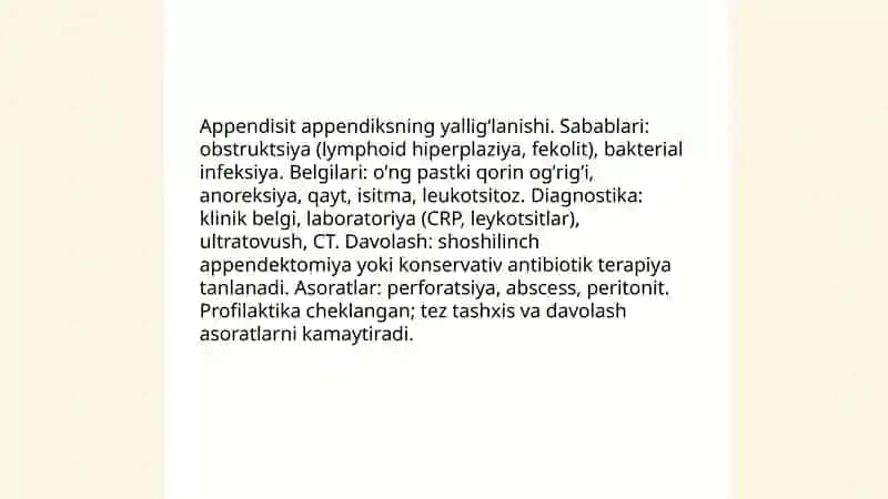Qorin boʻshligʻi kasalliklari 3