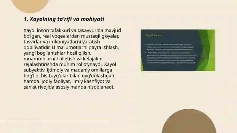 Xayol haqida tushuncha 3