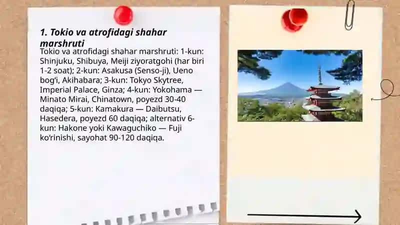 Tokio va atrofidagi shahar marshruti 3