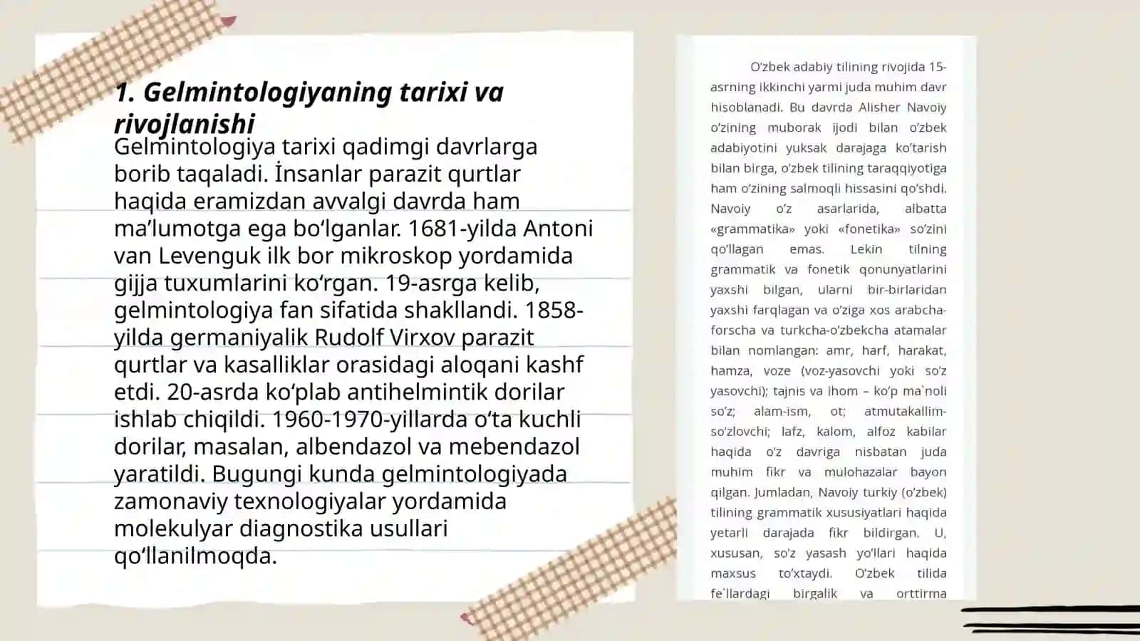 Gelmintologiya- parazit chuvalchanglar haqidagi fan 3