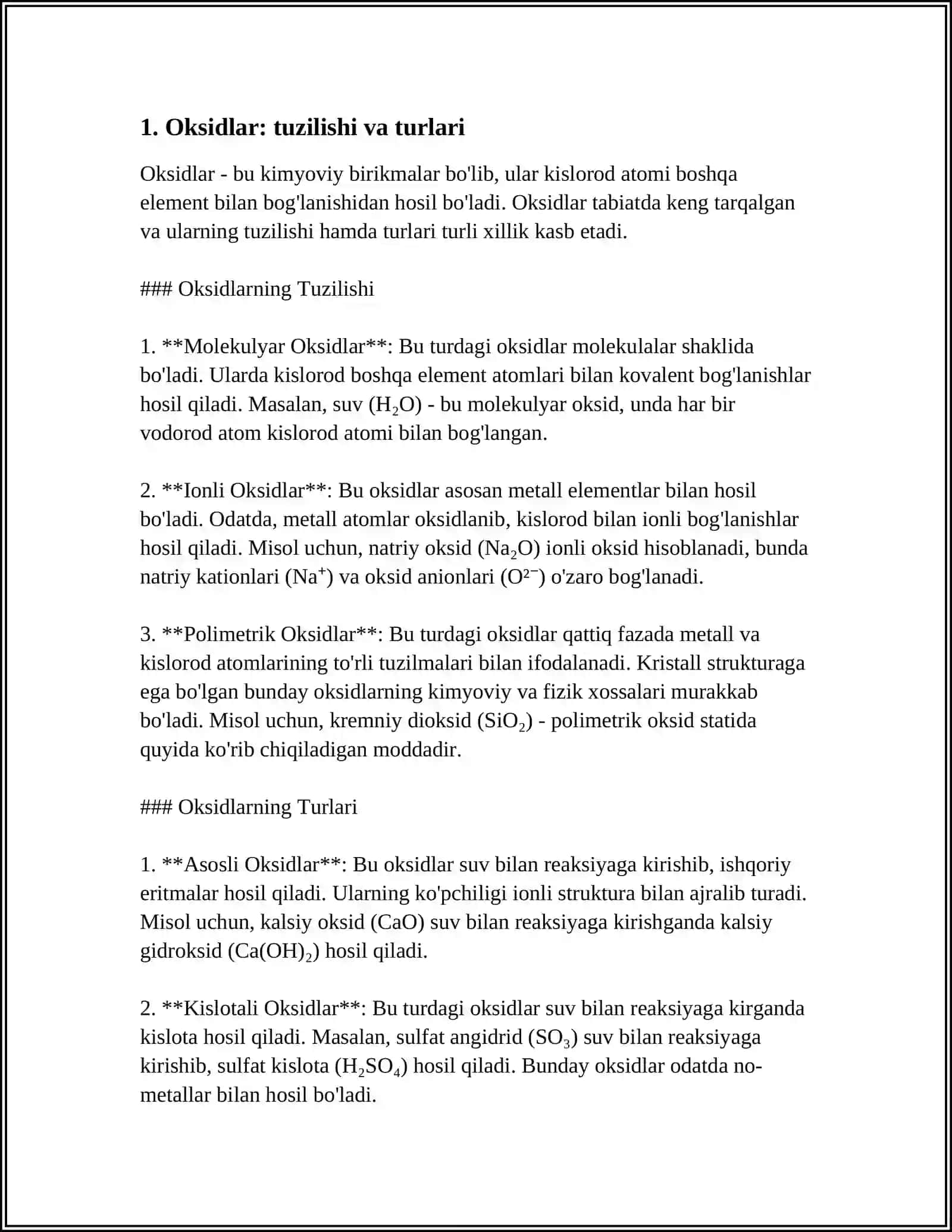 OKSIDLAR ASOSLAR KISLOTALAR TUZLAR 3