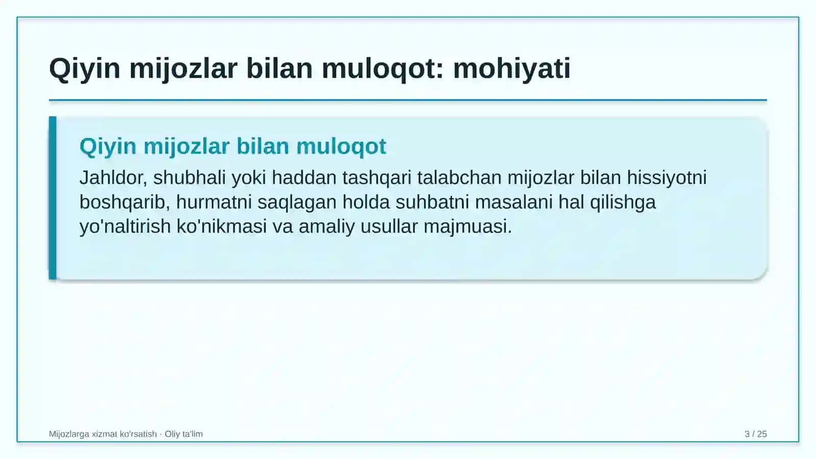 Kutubxonalarda qiyin mijozlar bilan muloqot qilish 3