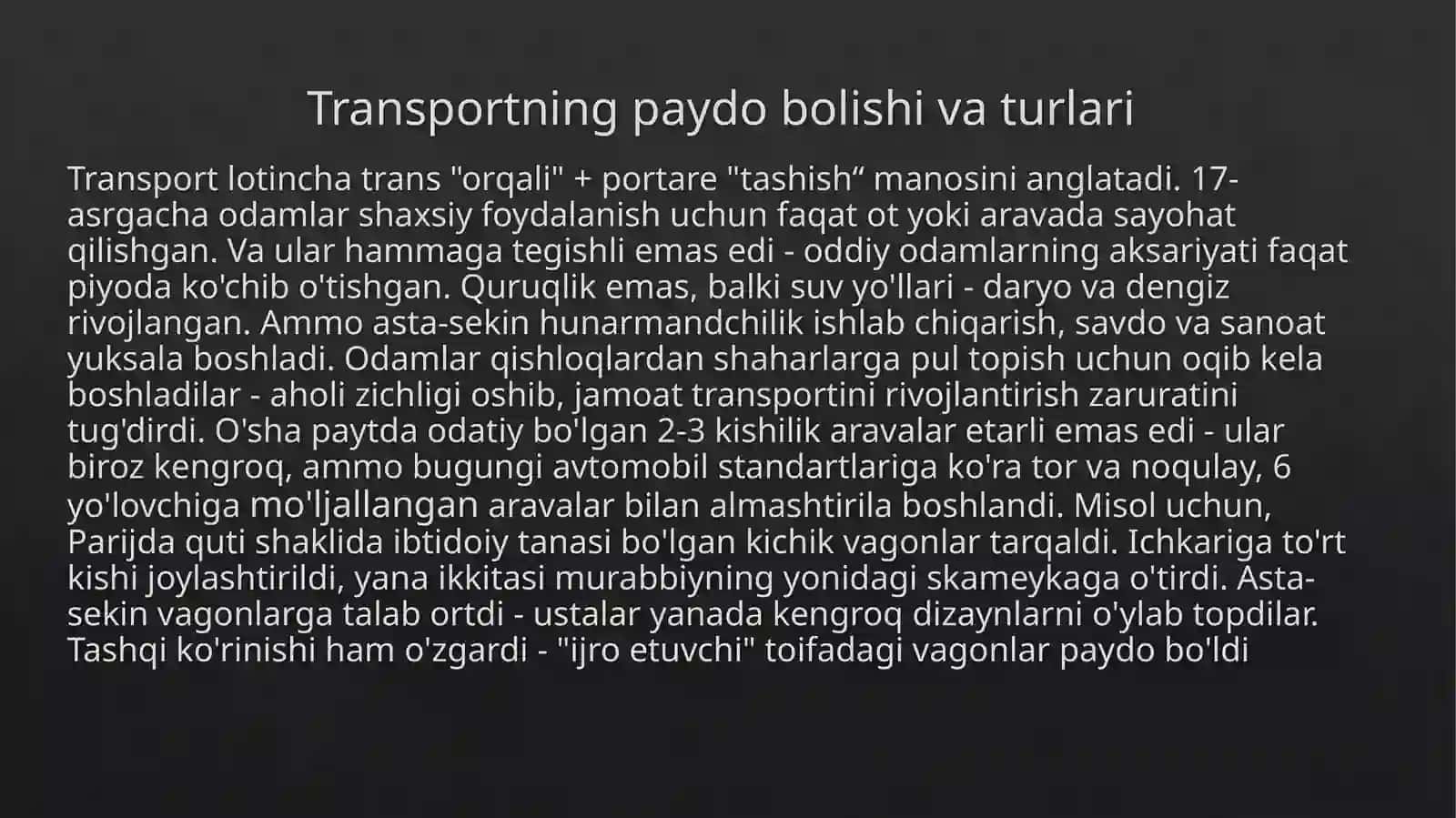 Transport va atrof muhit muamolari 3