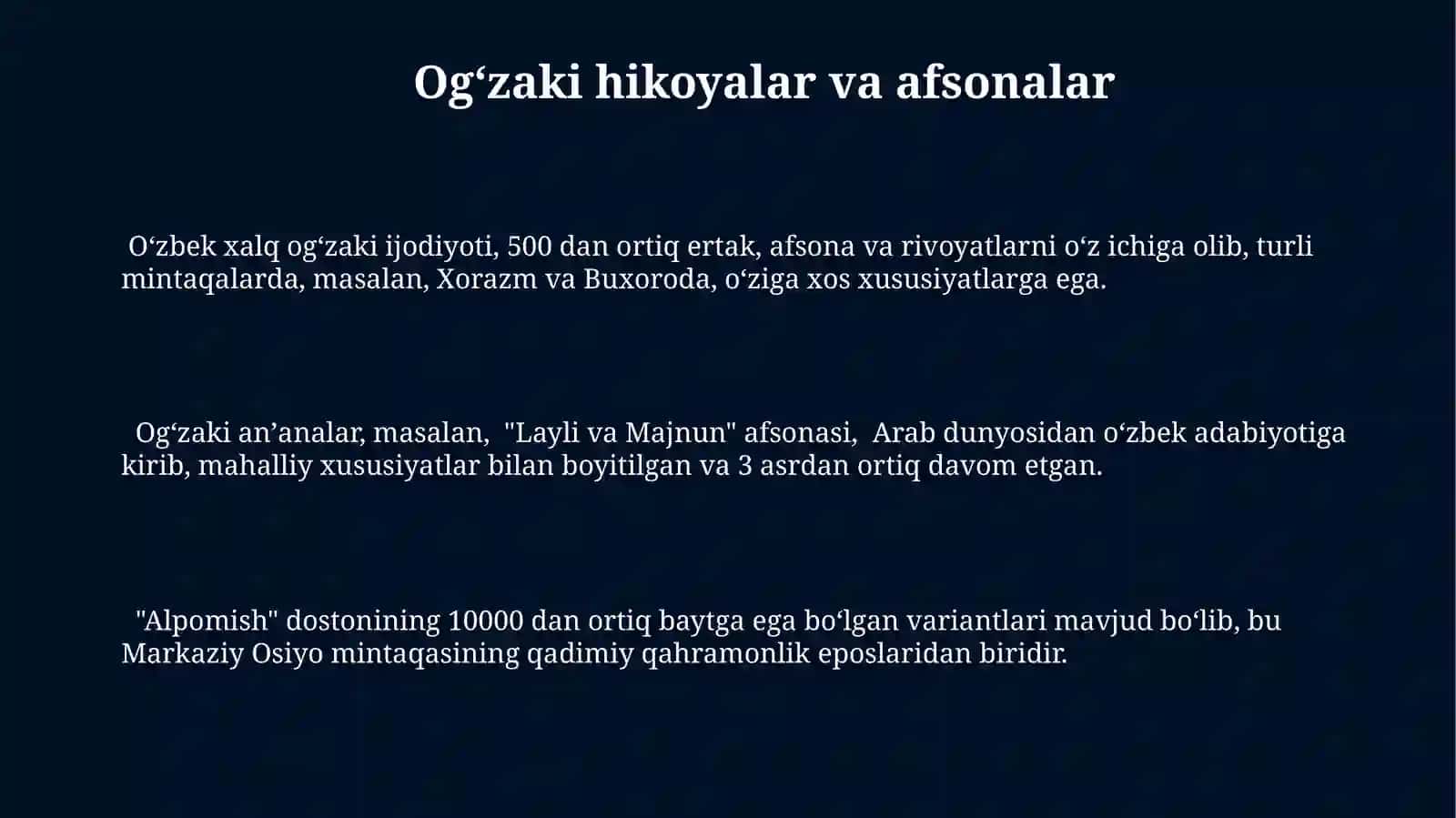 Zamonaviy Dunyoda Hikoyachilik An'analari 3