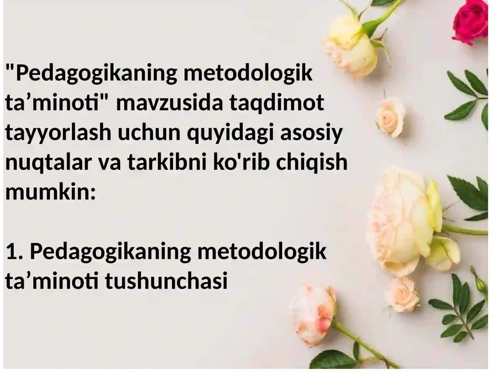 Pedagogikaning metodologik taʼminoti 3