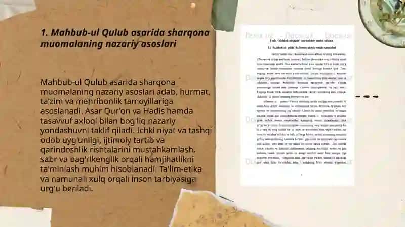 Mahbub-ul Qulub asarida sharqona muomala madaniyati 3