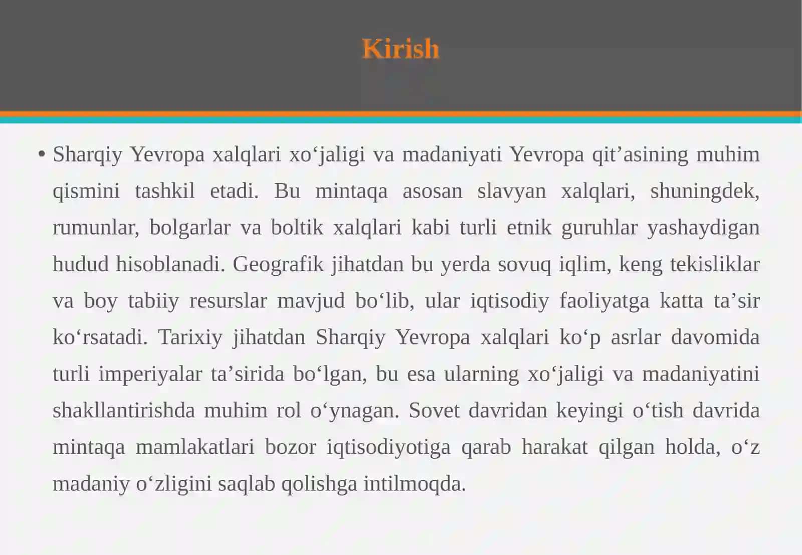 Sharqiy Yevropa xalqlari ixo'jaligi va madaniyati 3